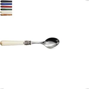Versailles Dessert Spoon, 18/10 AISI 304 Polished Stainless Steel with Acrylic Handle, Length 158 mm