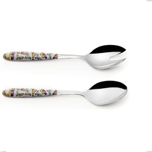 True Butterfly Salad Cutlery Pair, 18.0 Nickel-Free Steel, PBT Handle with Sublimated Polished Steel, Length 250.00 mm, Name: Vero Butterfly