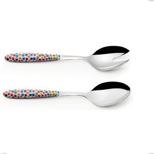 True Confetti Salad Cutlery, 18.0 Nickel-Free Stainless Steel, PBT Handle with Sublimated Polished Steel, Length 250.00 mm Name: True Confetti