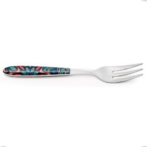 Dessert Fork True Damascus, 18.0 Nickel Free Steel, Sublimated PBT Handle with Polished Steel, Length 150 mm Name: Vero Damasco