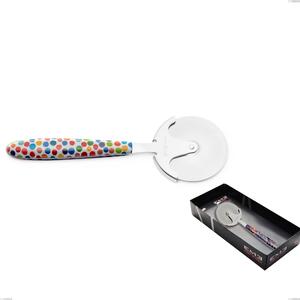 Showcase Packaging Wheel Pizza Cutter True Confetti, Stainless Steel 18.0 Nickel Free, PBT Handle Sublimated Polished Steel Name: True Confetti