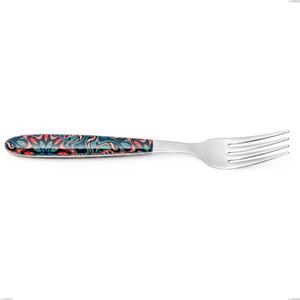 True Damascus Table Fork, 18.0 Nickel-Free Steel, Sublimated PBT Handle with Polished Steel, Length 190 mm Name: Vero Damasco