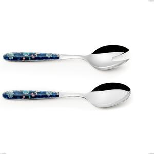 Vero Garden Salad Serving Set, 18.0 Nickel-Free Stainless Steel, PBT Sublimated Handle with Polished Finish, Length 250 mm