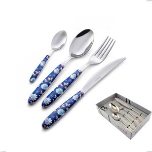 16-Piece Vero Garden Cutlery Set in Showcase Packaging, 18.0 Nickel-Free Stainless Steel, PBT Sublimated Handle with Polished Finish