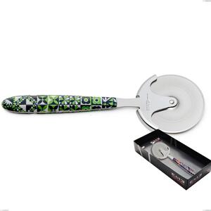 Showcase Packaging Vero Icon Pizza Cutter Wheel, 18.0 Nickel-Free Steel, PBT Handle with Polished Steel Sublimation Vero Icon
