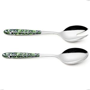 Salad Cutlery Set Vero Icon, 18.0 Nickel Free Stainless Steel, PBT Sublimated Handle with Polished Finish, Length 250 mm