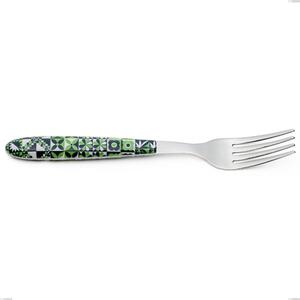 Vero Icon dining fork, 18.0 nickel-free stainless steel, PBT handle with polished steel sublimation, length 190 mm