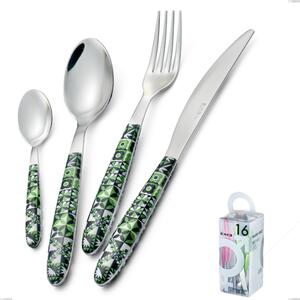 You&Me 16-piece Vero Icon Cutlery Set, 18.0 Stainless Steel Nickel Free, PBT Sublimated Handle Polished Steel