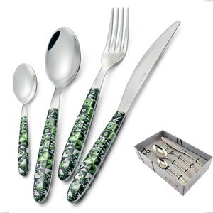 16-Piece Vero Icon Cutlery Set in Display Case, 18.0 Nickel-Free Stainless Steel, PBT Handle with Polished Steel Sublimation