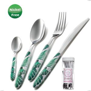 French Jar Pack 16 Pieces Vero Jungle Green 36 Cutlery, 18/0 Stainless Steel, 2.5mm Thickness