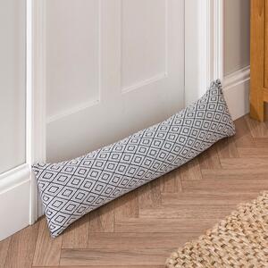 Oslo Diamond Draught Excluder Navy (Blue)