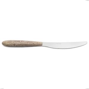 True Larch Table Knife, 18.0 Nickel-Free Steel, PBT Handle with Sublimated Polished Steel, Length 220 mm Name: Vero Larice