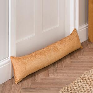 Chenille Draught Excluder Amber