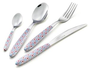 Coloured Cutlery Set 4 Pieces VERO MARGARITA Light Blue 1 Place Setting 18/C