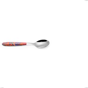 Vero Linear Coffee Spoon, 18.0 Nickel-Free Stainless Steel, PBT Handle with Polished Steel Sublimation, Length 140 mm