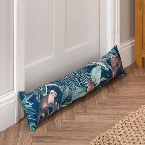 Jungle Luxe Draught Excluder Navy (Blue)