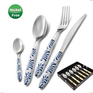 Showcase Pack 6 Pieces Vero Mediterraneo Bianco 19 Coffee Spoon, Stainless Steel 18/0, Thickness 2.50 mm