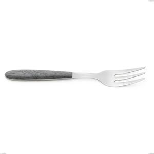 Dessert Fork Vero Olmo Grigio, 18.0 Nickel Free Steel, Sublimated PBT Handle Polished Steel, Length 150 mm