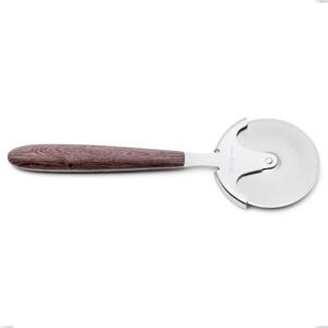 Walnut Pizza Cutter, 18.0 Nickel Free Steel, Sublimated PBT Handle with Polished Steel, Length 200 mm Name: Vero Noce