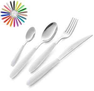 VERO EME 4 Piece Cutlery Set in 18.C Steel with Coloured ABS Handles