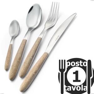 Vero Pino 1 Place Setting Cutlery, 18.0 Nickel Free Steel, PBT Handle with Sublimated Polished Steel