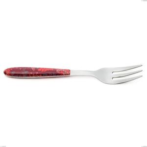 Dessert Fork Vero Samarcanda, 18.0 Nickel Free Steel, Sublimated PBT Handle Polished Steel, Length 150 mm