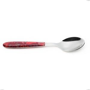 Vero Samarcanda Coffee Spoon, 18.0 Nickel-Free Stainless Steel, PBT Sublimated Polished Steel Handle, Length 140 mm