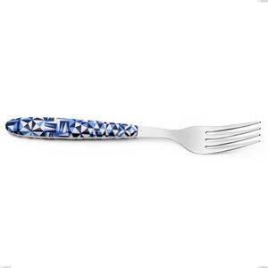 Vero Triangle dining table fork, 18.0 nickel-free stainless steel, PBT handle with polished steel sublimation, length 190 mm