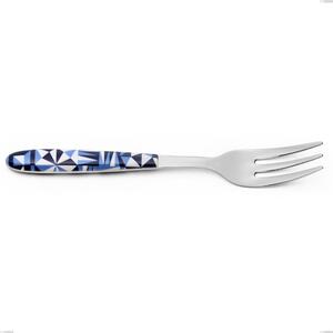 Dessert Fork Vero Triangle, 18.0 Nickel-Free Stainless Steel, Sublimated PBT Handle with Polished Steel, Length 150 mm