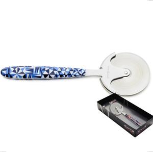 Vero Triangle Pizza Cutter Showcase Packaging, 18.0 Nickel-Free Steel, PBT Handle with Polished Steel Sublimation