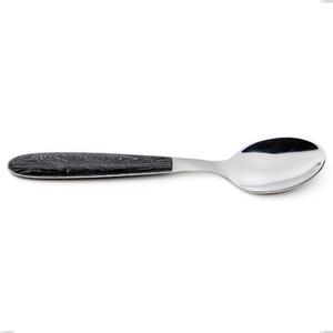 True Wenge Table Spoon, 18.0 Nickel-Free Stainless Steel, PBT Handle with Sublimated Polished Steel, Length 190 mm, Name: Vero Wenge