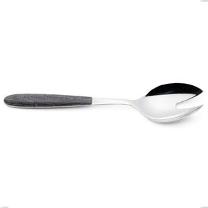 True Wenge Salad Cutlery Pair, 18.0 Nickel-Free Steel, PBT Handle with Sublimated Polished Steel, Length 250 mm