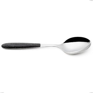 Real Wenge Serving Spoon, 18.0 Nickel-Free Stainless Steel, PBT Handled with Polished Steel, Length 250 mm Vero Wenge