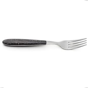 Vero Wenge Table Fork, 18.0 Nickel Free Steel, Sublimated PBT Handle with Polished Steel, Length 190 mm