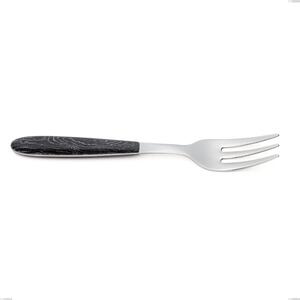Vero Wenge Dessert Fork, Nickel Free 18.0 Steel, Sublimated PBT Handle with Polished Steel, Length 150 mm