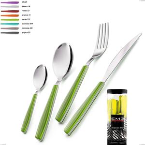 Wave Cutlery Set 24 Pieces Cylinder, 18/C (AISI430), 2 mm Thickness