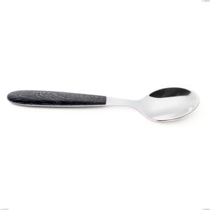 Vero Wenge Coffee Spoon, 18.0 Nickel-Free Stainless Steel, PBT Handle with Sublimated Polished Steel, Length 140 mm