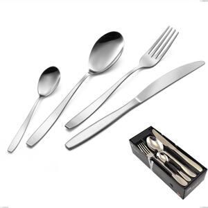 Wind 24-Piece Cutlery Set in Space-Saving Packaging, 2mm Thick, Economical Knife, 18/0 Stainless Steel Nickel Free