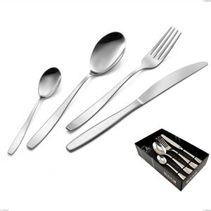 Wind Cutlery Set 24 Pieces in Display Case, Economical Knife, 18/0 Steel Nickel Free, 2 mm Thickness
