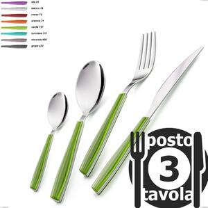 Wave 3 Place Settings Cutlery Set, 18/C (AISI430), 2 mm Thickness