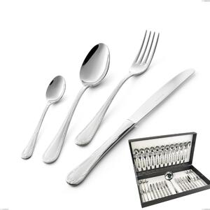 Luigi XVI 49 Piece Cutlery Set in Canteen Box, Stainless Steel 18.10 (AISI304), 3.00 mm Thickness