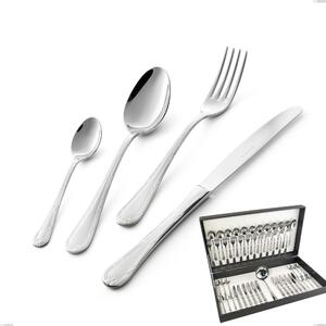 Luigi XVI 49 Piece Cutlery Set in Canteen Box, Hollow Handle Knife, 18.10 Stainless Steel (AISI304), 3.00 mm Thickness