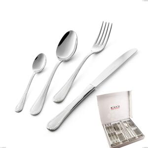 Luigi XVI Cutlery Set 24 Pieces in Case, Stainless Steel 18.10 (AISI304), 3.00 mm Thickness