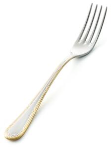 LUIGI XVI ORO Table Fork in 18.10 AISI304 Stainless Steel 3 mm, Length 205 mm, Steel Handle, Dishwasher Safe