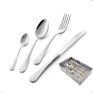 Luigi XVI 16-Piece Cutlery Set in Display Case, Stainless Steel 18.10 (AISI304), 3.00 mm Thickness