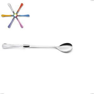Sapphire Drink Spoon, (18.10 aisi304 Stainless Steel), Methacrylate Handle: Zaffiro Cutlery