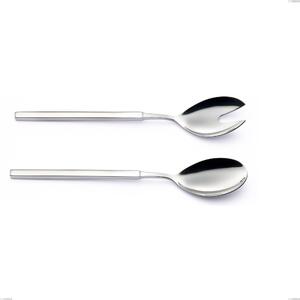 Zeus Inox Salad Cutlery Pair, Polished Forged Stainless Steel 18/10 (AISI 304) - Length 240 mm