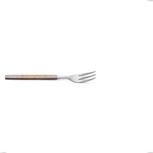 Zeus Fire Dessert Fork, Forged 18/10 Stainless Steel (AISI 304) - Length 155 mm, Hammered and Burnished Handle