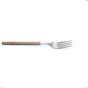 Zeus Fire Serving Fork, Forged 18/10 Stainless Steel (AISI 304), Length 240 mm with Hammered and Burnished Handle