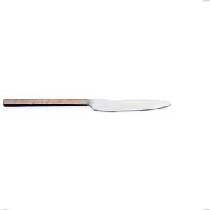 Zeus Fire Table Knife, Forged 18/10 Steel (AISI 304), Length 238 mm with Burnished Hammered Handle